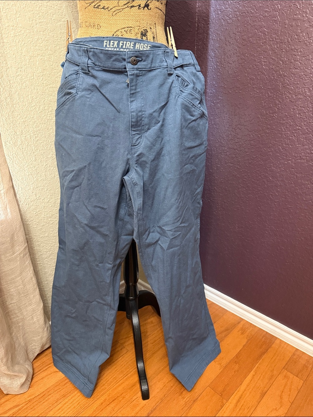 Duluth Trading Co. Flex Fire Hose Work Pants - Slate Blue